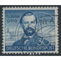 WEST GERMANY / BRD - 1952 30pf blue Nikolaus Otto, used – Michel # 150