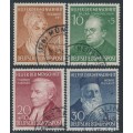 WEST GERMANY / BRD - 1952 Helfer der Menschheit set of 4, used – Michel # 156-159