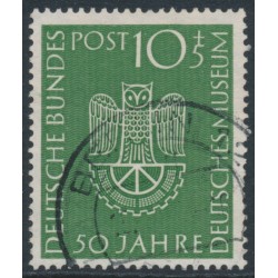 WEST GERMANY / BRD - 1953 10+5pf green Museum, used – Michel # 163