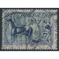 GERMANY - 1922 20Mk blue Horse, inverted underprint, used – Michel # 196I