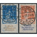 GERMANY - 1922 Charity set of 2, used – Michel # 233-234