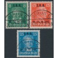 GERMANY - 1927 Famous Germans IAA o/p set of 3, used – Michel # 407-409 