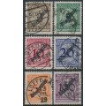 GERMANY - 1923 3pf to 100pf Numerals o/p Dienstmarke, used – Michel # D99-D104