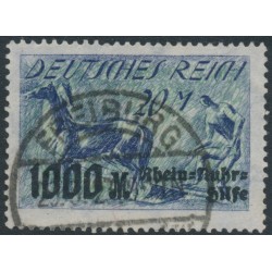 GERMANY - 1923 20Mk+1000Mk Rhein & Ruhr Relief, used – Michel # 260