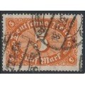 GERMANY - 1922 5Mk brown-orange Numeral, network watermark, used – Michel # 194b