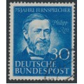 WEST GERMANY / BRD - 1952 30pf blue Telephone Anniversary, used – Michel # 161