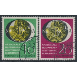 WEST GERMANY / BRD - 1951 Stamp Exhibition (NBA) set of 2, used – Michel # 141-142