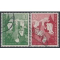 WEST GERMANY / BRD - 1952 Youth Hostels set of 2, used – Michel # 153-154