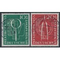 WEST GERMANY / BRD - 1955 Stamp Exhibition set of 2, used – Michel # 217-218