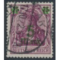 GERMANY - 1921 5M on 75pf purple Germania, matt overprint, used – Michel # 156II