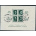 GERMANY - 1937 Nürnberg rouletted M/S, used – Michel # Block 11