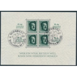 GERMANY - 1937 Nürnberg rouletted M/S, used – Michel # Block 11