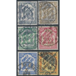 GERMANY - 1905 2pf to 25pf Officials set of 6, used – Michel # D9-D14
