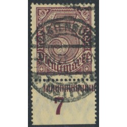 GERMANY - 1920 5Mk red-brown Official, used – Michel # D33b