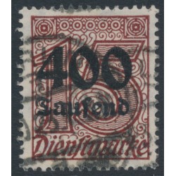 GERMANY - 1923 400Tausend on 15pf brown Official, used – Michel # D94