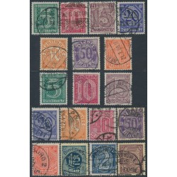 GERMANY - 1920 5pf to 5Mk Officials sets, used – Michel # D16-D33
