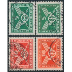 GERMANY - 1925 Transport Exhibition sets of 2, both watermarks, used – Michel # 370-371