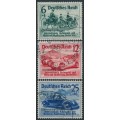 GERMANY - 1939 Nürburgring-Rennen overprints set of 3, used – Michel # 695-697