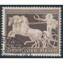 GERMANY - 1940 42+108pf brown Brown Ribbon Horse Race, used – Michel # 747