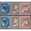 GERMANY - 1942 European Postal Congress sets, used – Michel # 820-825