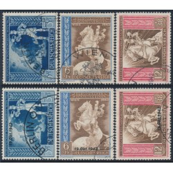 GERMANY - 1942 European Postal Congress sets, used – Michel # 820-825