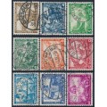 GERMANY - 1933 Richard Wagner Operas set of 9, used – Michel # 499-507