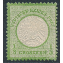 GERMANY - 1872 ⅓Gr yellow-green Large Shield, MH – Michel # 17a