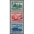 GERMANY - 1939 Nürburgring-Rennen overprints set of 3, used – Michel # 695-697