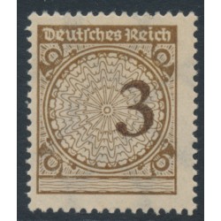 GERMANY - 1923 3pf brown Numeral, grossly misplaced ‘3’, MH – Michel # 338