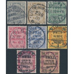 GERMANY - 1903 2pf to 50pf Officials set of 8, used – Michel # D1-D8