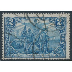 GERMANY - 1902 2Mk blue Nord und Süd (wartime printing), used – Michel # 95AII