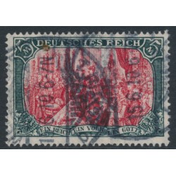 GERMANY - 1906 5Mk green/carmine DEUTSCHES REICH, used – Michel # 97AIa