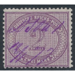 GERMANY - 1875 2Mk violet-purple Numeral, used – Michel # 37a