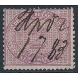 GERMANY - 1880 2Mk rose-purple Numeral, used – Michel # 37b