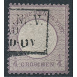 GERMANY - 1872 ¼Gr violet Large Shield, used – Michel # 16
