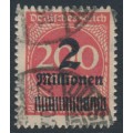 GERMANY - 1923 2Millionen on 200Mk red Numeral, rouletted, used – Michel # 309B