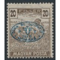 HUNGARY - 1919 20f brown Harvester with Debrecen overprint, MNH – Michel # 20