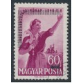 HUNGARY - 1952 60f purple Budapest Stamp Exhibition overprint, used – Michel # 1243