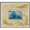 HUNGARY - 1948 3Ft+18Ft blue-green Chain Bridge Reconstruction M/S, used – Michel # Block 13