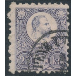 HUNGARY - 1871 25Kr red-violet Emperor Franz Josef (engraved), used – Michel # 13b