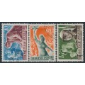 HUNGARY - 1950 40f to 1Ft Peace set of 3, used – Michel # 1139-1141