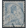 HUNGARY - 1904 2Kr grey-blue/black Emperor, perf. 12:11½, crown watermark, used – Michel # 88A