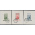 HUNGARY - 1951 Stamp Anniversary set of 3 M/S, used – Michel # Block 20-22