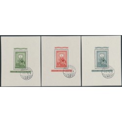 HUNGARY - 1951 Stamp Anniversary set of 3 M/S, used – Michel # Block 20-22