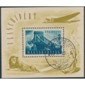 HUNGARY - 1948 3Ft+18Ft blue-green Chain Bridge Reconstruction M/S, used – Michel # Block 13