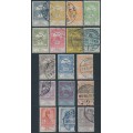 HUNGARY - 1913 Flood Relief set of 17, used – Michel # 128-144