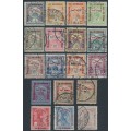 HUNGARY - 1915 War Relief overprints set of 18, used – Michel # 162-178+A175