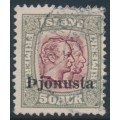 ICELAND - 1936 50a grey/brown-purple Two Kings o/p Þjónusta, used – Facit # TJ58