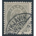 ICELAND - 1896 6a grey Numeral, perf. 12¾, used – Facit # 25