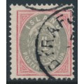 ICELAND - 1900 4a red/grey Numeral, perf. 12¾, used – Facit # 22